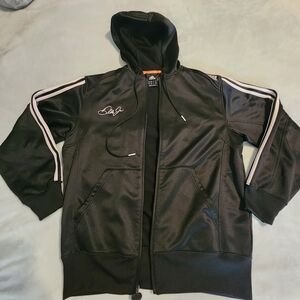 Dale Earnhardt Jr. Adidas Full Zip Black Jacket Medium Stitched‎ Logo Signature